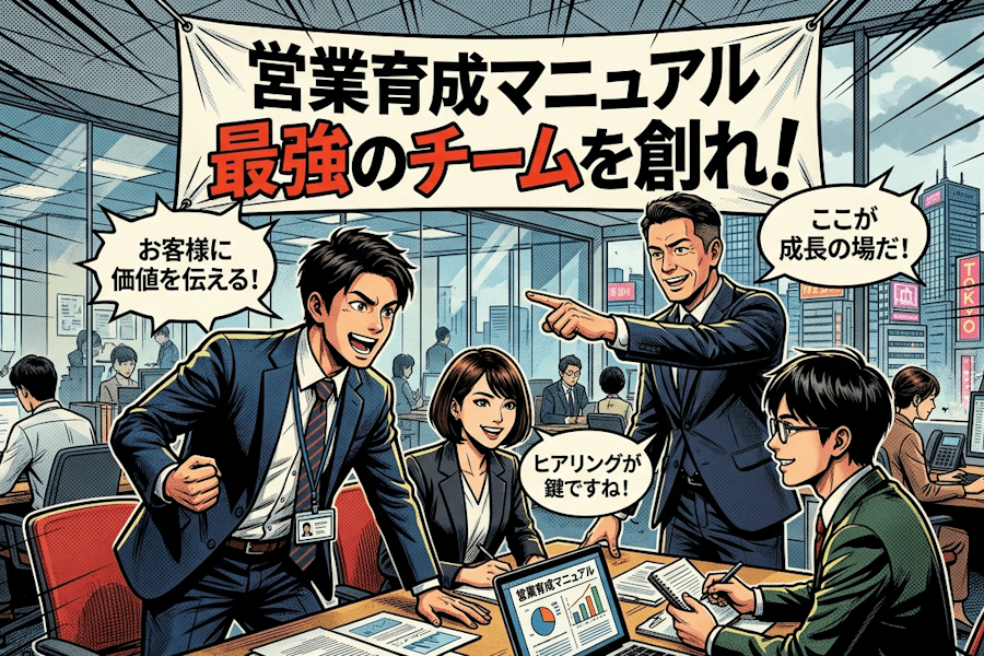 【営業育成】セールスマニュアルの作り方｜新人営業を即戦力にする！