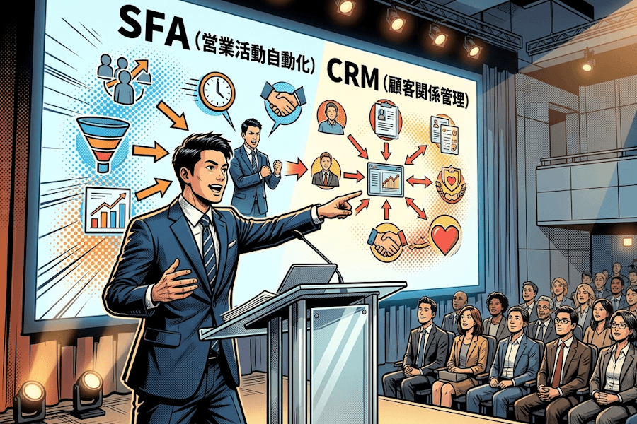 SFAとCRMの違いは?機能・目的比較、効果的な使い分け方を徹底解説