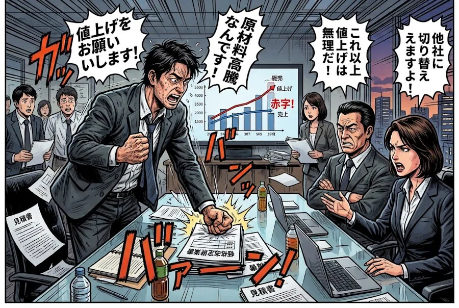 営業の値上げ交渉で失注しない!顧客が納得する案内文面と例文
