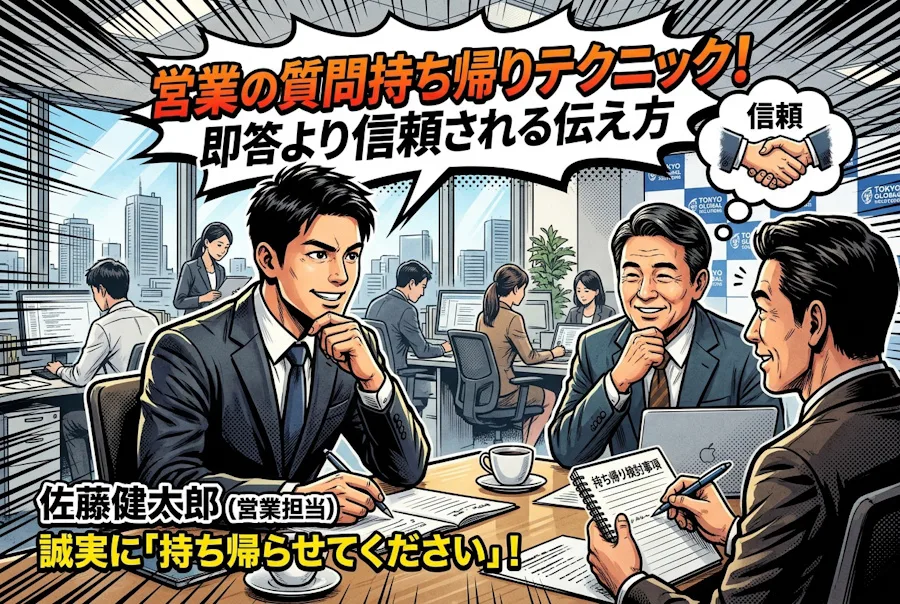 営業の質問持ち帰りテクニック!即答より信頼される伝え方